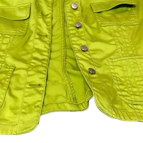 ๐
Liv a Little * ๐ Green Sz Small Denim-like Button jacket technical 98% Cotton - Picture 7 of 12
